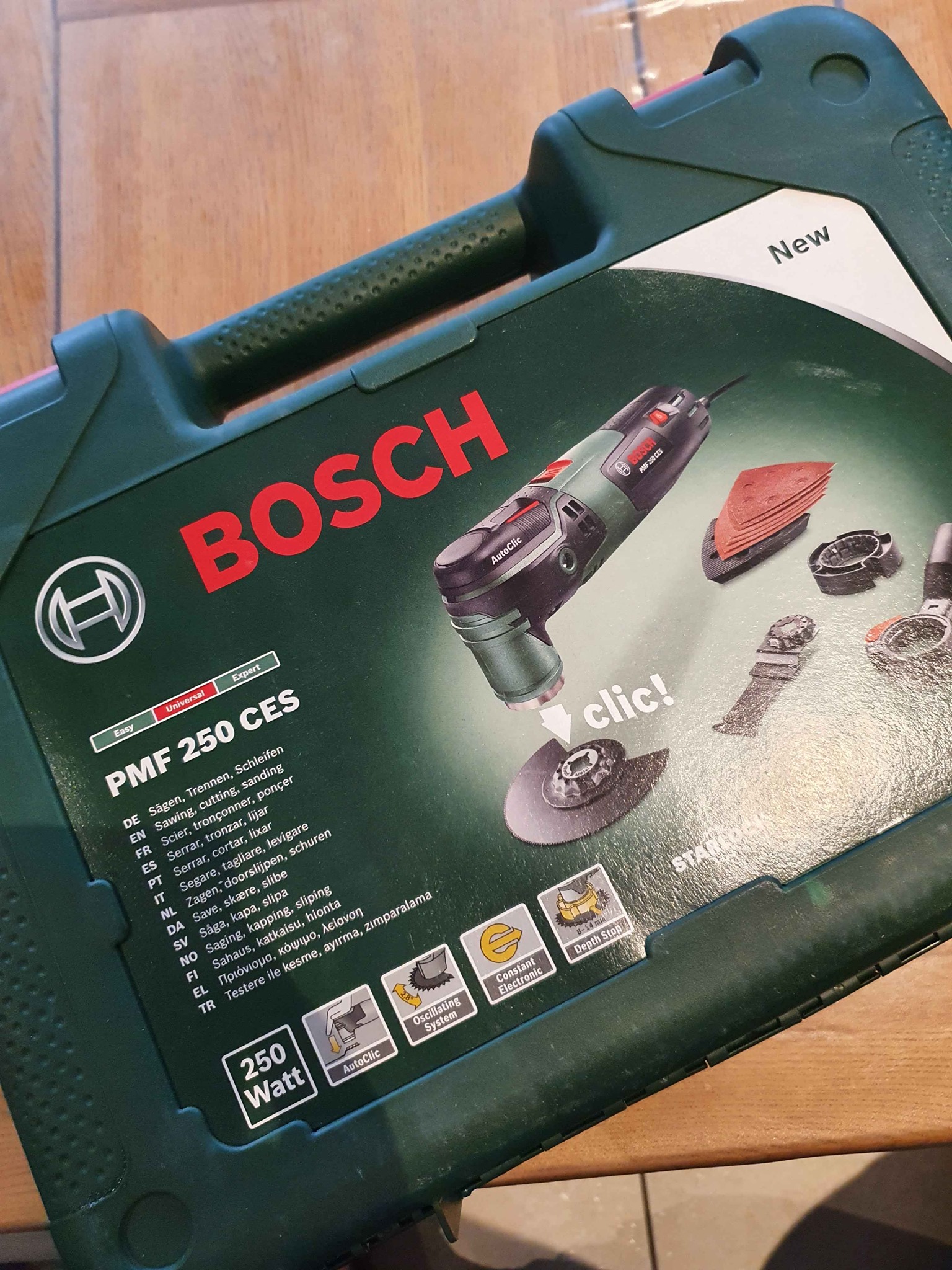 Outil Multifonction Bosch - Édition 250W, Livré avec : Jeu dAccessoires Universel, dans SystemBox | Taille S PMF 250 CES SystemBox